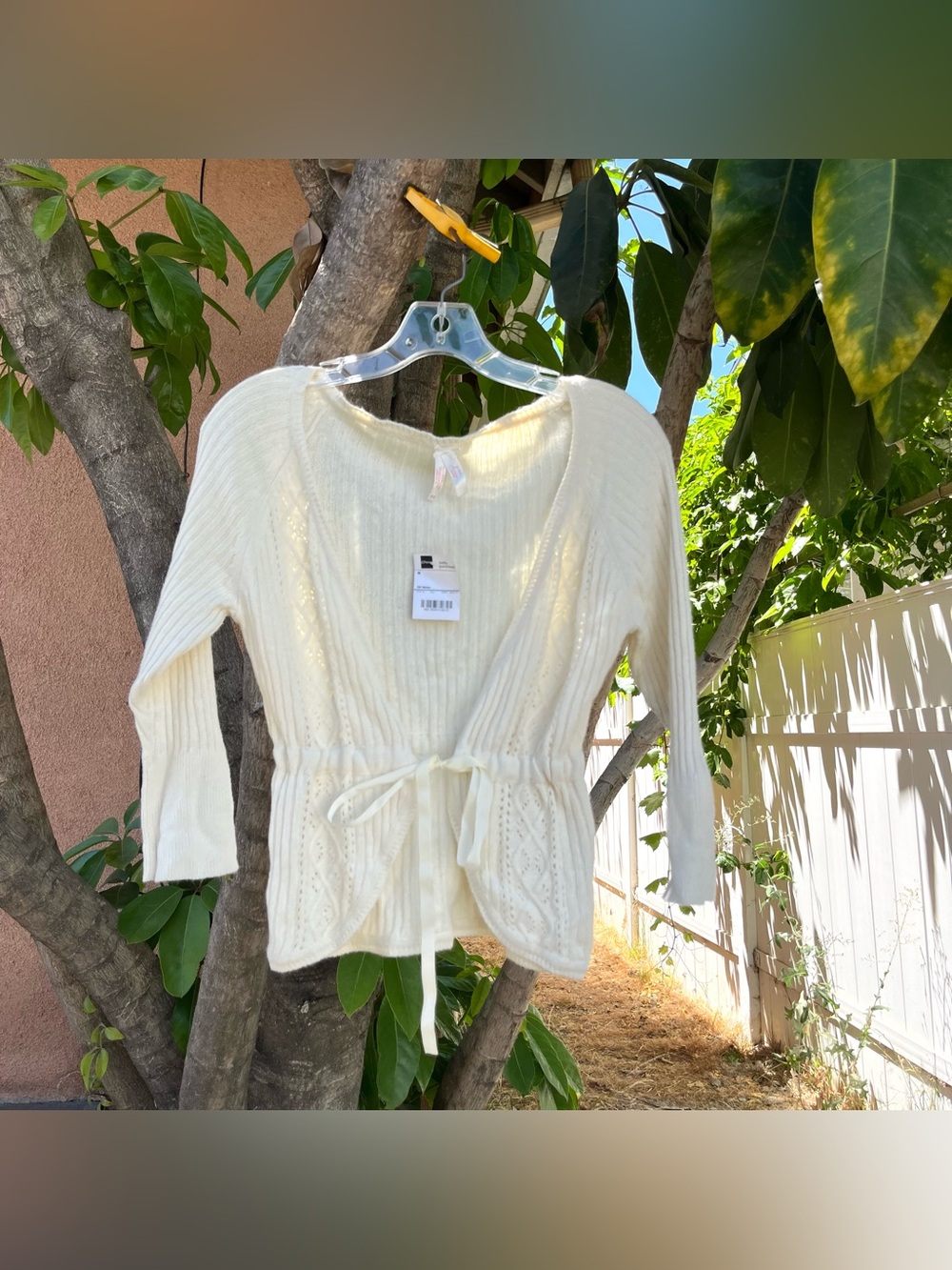 NWT Vintage 2007 Arizona Deadstock Tie-Front Cardigan Knit Top .